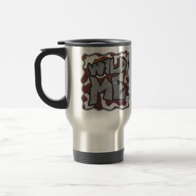 Caneca Térmica Vaca Castanho e Impressão Branco (Esquerda)