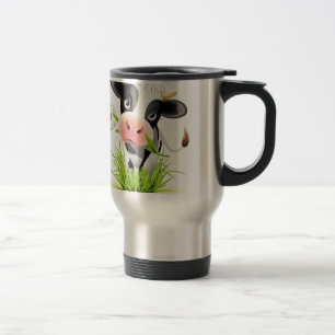 Caneca Térmica Vaca de Holstein na grama