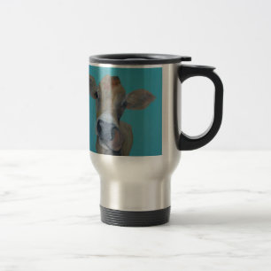 Caneca Térmica Vaca do jérsei que lambe seu nariz