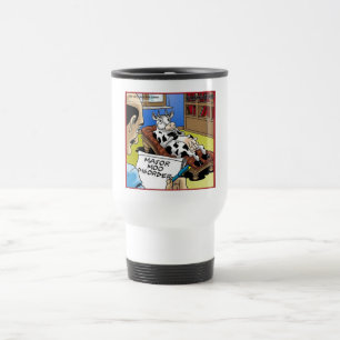 Caneca Térmica Vaca em Terapia 4 Presentes de Camisetas Cartões d