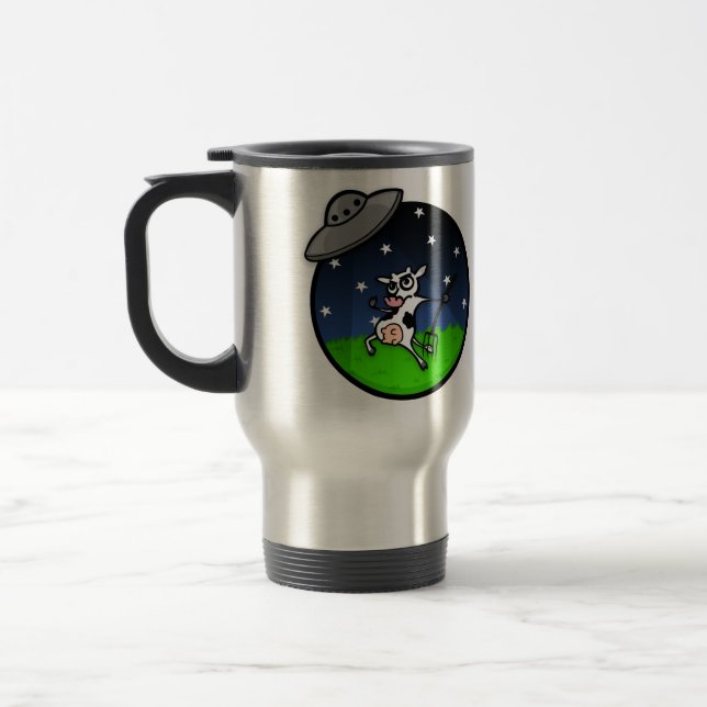 CANECA TÉRMICA VACA LEITEIRA DE CARTÃO FUNNA UFO DE ABDUÇÃO DE MA (Esquerda)