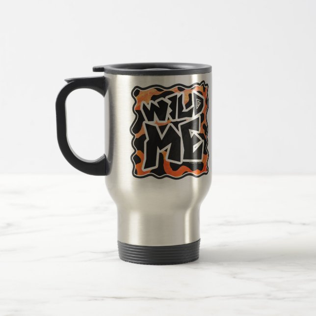 Caneca Térmica Vaca Preta e Laranja Selvagem Eu (Esquerda)