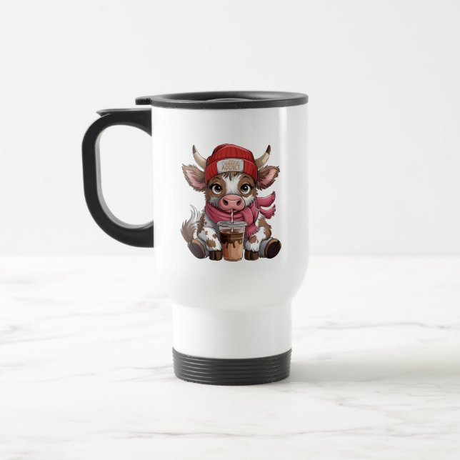 Caneca Térmica Vaca Viciada em Café (Esquerda)