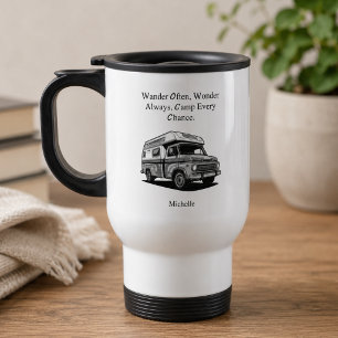 Caneca Térmica Vague Freqüentemente, Maravilhe-se Sempre, Acampe 