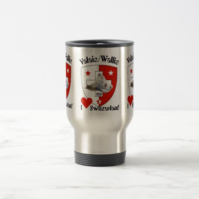 Caneca Térmica Valais, Wallis/Suisse/Suíça taça (Centro)