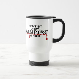 Caneca Térmica Vampiro do dentista em a noite