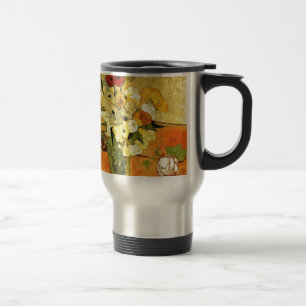 Caneca Térmica Van Gogh Pintando Flores Fantasiosas Flores Vinhas