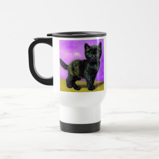 Caneca Térmica Van Gogh Style Cat (Esquerda)