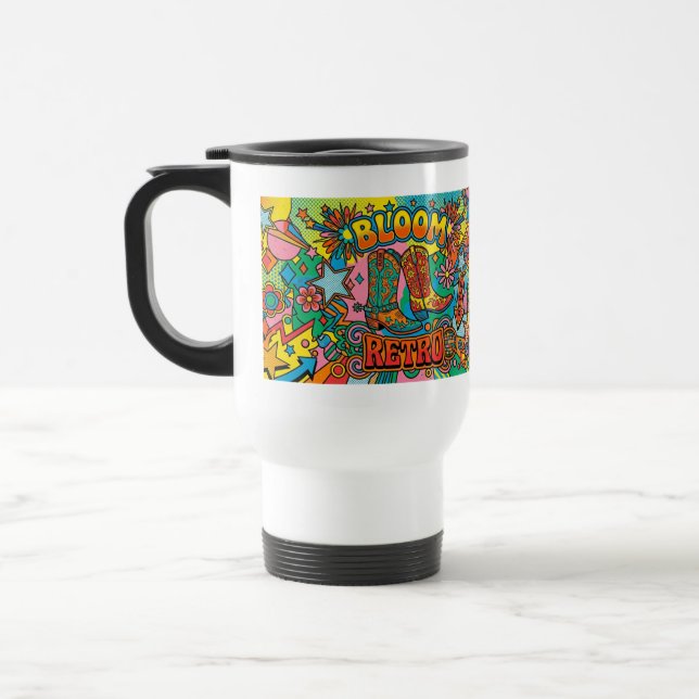 Caneca Térmica Vaqueiro retrô, Pop art (Esquerda)