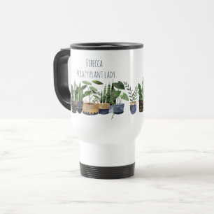 Caneca Térmica Vaso de Planta e Cacto da Crazy Plant Lady Viagem