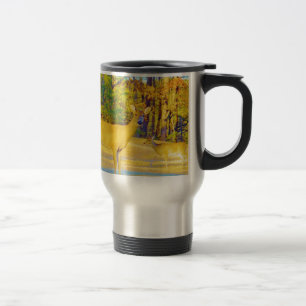 Caneca Térmica Veado Colorido de Mama com azul claro