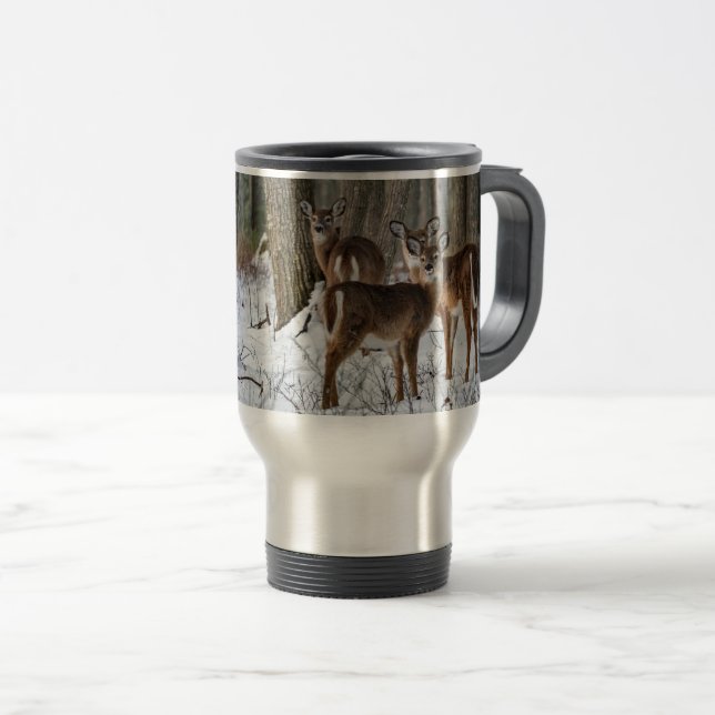 Caneca Térmica Veado de inverno (Frente Esquerda)