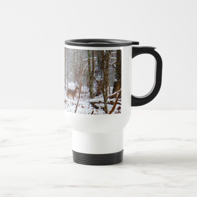 Caneca Térmica Veado na neve cai (Direita)