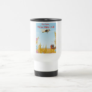 Caneca Térmica "veja a América" Cartaz de viagem rural Vermont