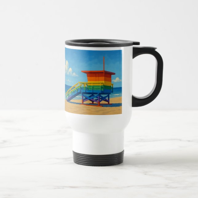 Caneca Térmica Venice Beach Rainbow Lifeguard Stand (Direita)