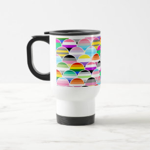 Caneca Térmica Ventos de Leque da Bandeira do Orgulho LGBTQIA+ Qu