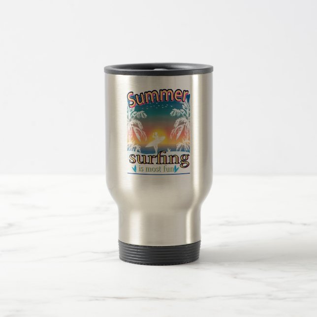 Caneca Térmica Verão - Surfar É Mais Divertido (Centro)