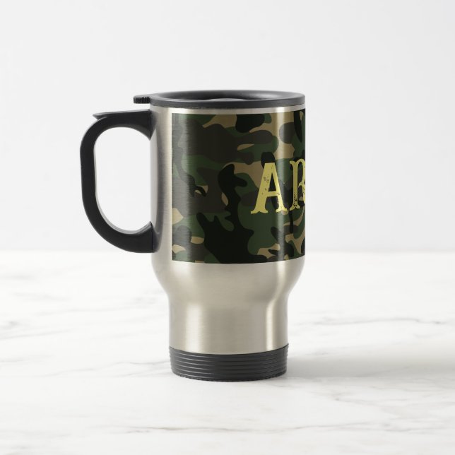Caneca Térmica Verde de camuflagem militar do exército (Esquerda)