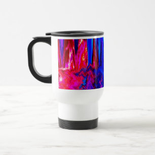 Caneca Térmica Vermelho e Azul com falha derretida