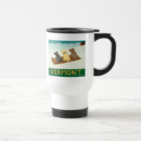 Vermont Sled dog-Caneca de viagem-Stephen Huneck