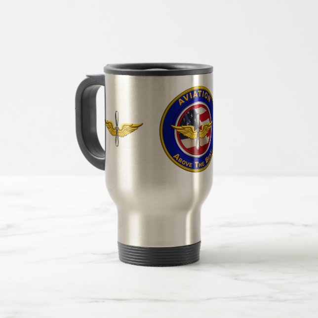 Caneca Térmica Veterano da Aviação do Exército (Frente Esquerda)