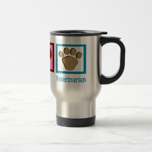 Caneca Térmica Veterinário do amor da paz