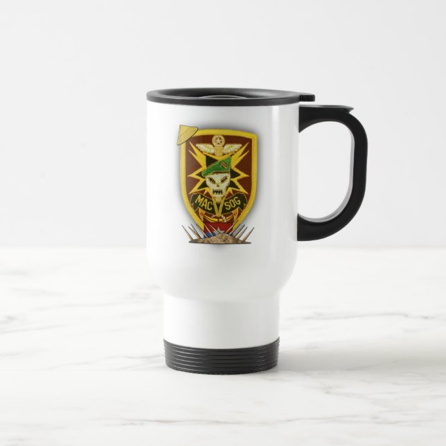 Caneca Térmica Vetores de guerra do vietname MAC V SOG MACV (Direita)