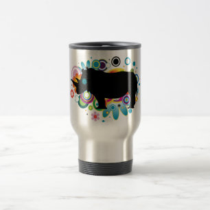 Caneca Térmica Viagem abstrato do rinoceronte/caneca da viagem ao
