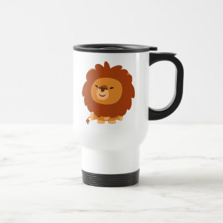 Caneca Térmica Viagem ao trabalho de Cartoon de Leão de Fofinho B