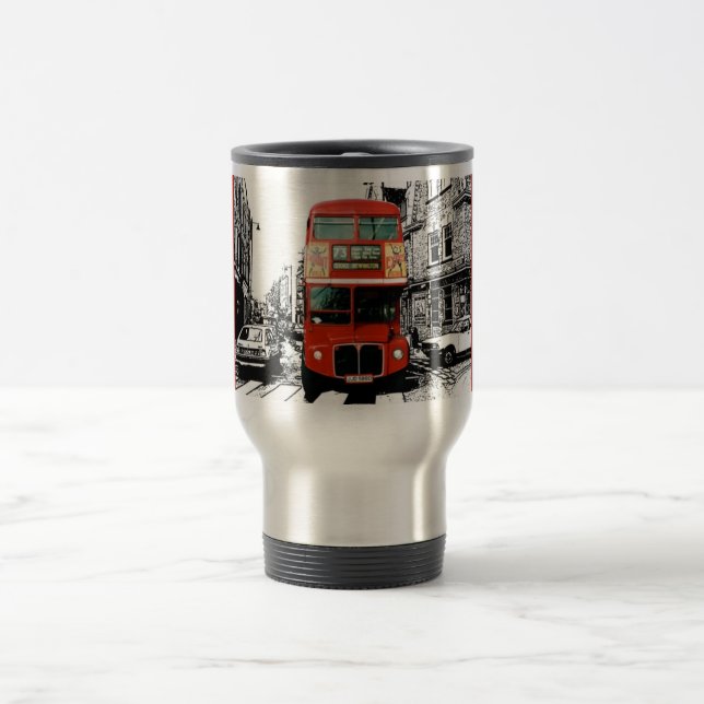 Caneca Térmica Viagem ao trabalho de ônibus de Londres (Centro)