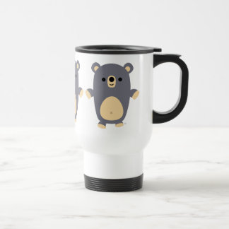 Caneca Térmica Viagem ao trabalho de Urso Azul Grande e Bonito
