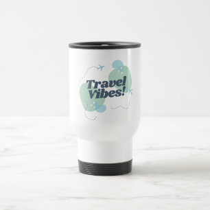Caneca Térmica Viagem azul e verde vibram Viagem/Viagem ao trabal