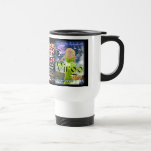 Caneca Térmica Viagem branco da astrologia do limite do Virgo de