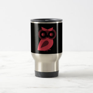 Caneca Térmica Viagem cor-de-rosa da coruja/caneca da viagem ao