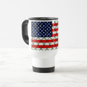Caneca Térmica Viagem da Bandeira Americana