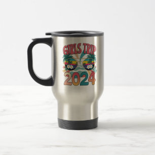 Caneca Térmica Viagem das Garotas Groovy 2024 Fim de Semana Verão