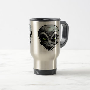 Caneca Térmica Viagem de alienígena/Caneca de Viagem ao trabalho 