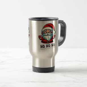 Caneca Térmica Viagem de Arte Santa Claus Sticker/Caneca Viagem a