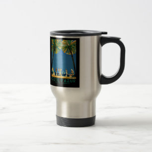 Caneca Térmica Viagem francês Vintage Cote D'Azur