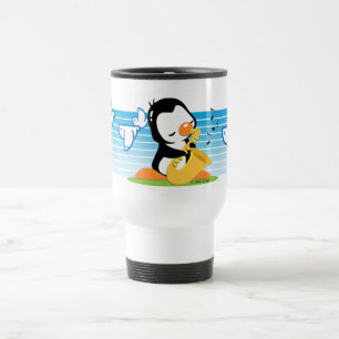 Caneca Térmica Viagem rochoso do saxofone dos jogos/caneca da