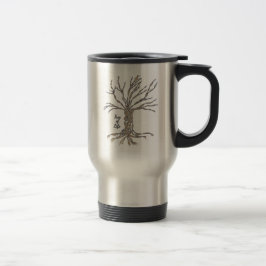 Caneca Térmica Viagem/Viagem ao trabalho de aço inoxidável de 15 