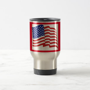 Caneca Térmica Viagem/Viagem ao trabalho Patriótica Design de Ban