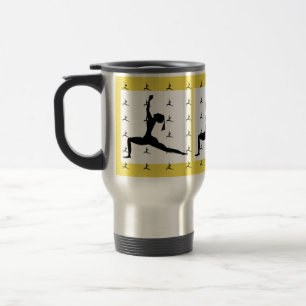 Caneca Térmica Viagem Yoga Dourada/Caneca viagem ao trabalho: Mug