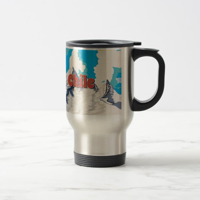 Caneca Térmica Viagens vintage do Chile (Direita)