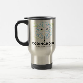 Caneca Térmica Viciado em Codificação Alimente Seu Cérebro Progra