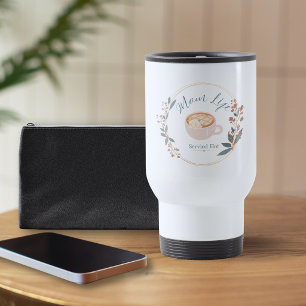 Caneca Térmica Vida de Mãe Servida Quente Café Aconchegante Arte