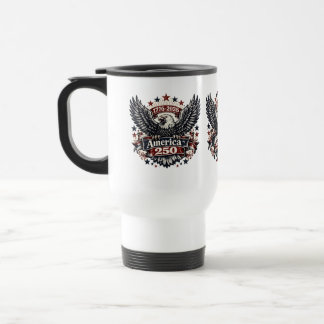 Caneca Térmica Vintage América 250 Águia Careca 1776-2026 Patriót