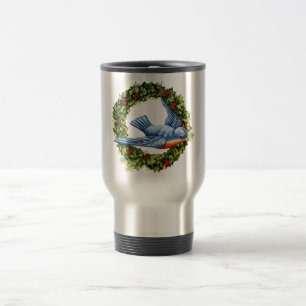 Caneca Térmica Vintage Bird Wreath