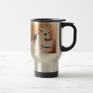 Caneca Térmica Vintage Cat com Arco Azul