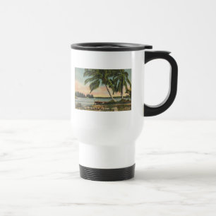 Caneca Térmica Vintage Coconut Palms Tropical Breeze Sunset